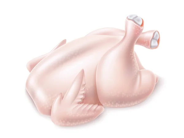 メニューデザインのためのベクトル3D生鶏の死体 — ストックベクタ