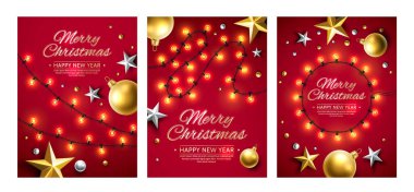 Mutlu noeller ve mutlu yeni yıl posterleri