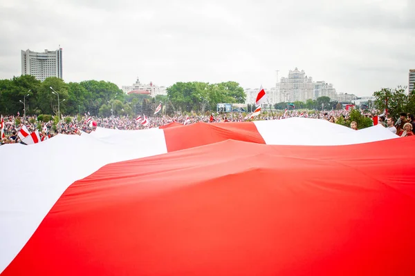 Sunday Protest March Free Belarusians Minsk Conducted Fraudulent Elections Lukashenka — 图库照片