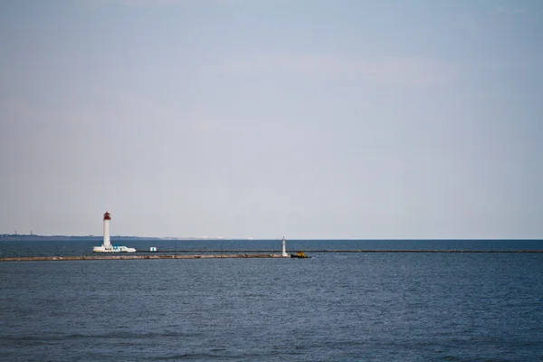 Faro nel porto di Odessa Foto Stock