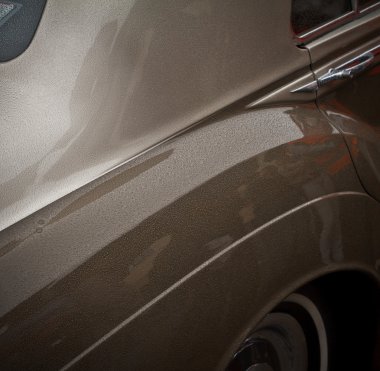 Eski bir araba tasarımının bir parçası.