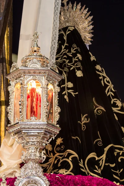 Semana Santa em San Fernando, Cádiz, Espanha. Detalhe da passagem o — Fotografia de Stock