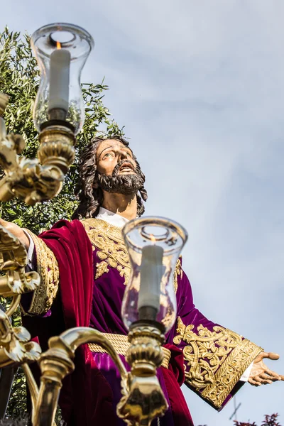 Svatý týden v San Fernando, Cádiz, Španělsko. Modlitba našeho pána v t — Stock fotografie