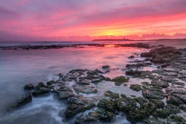 Son ışıkları Cape Trafalgar, Cadiz, İspanya