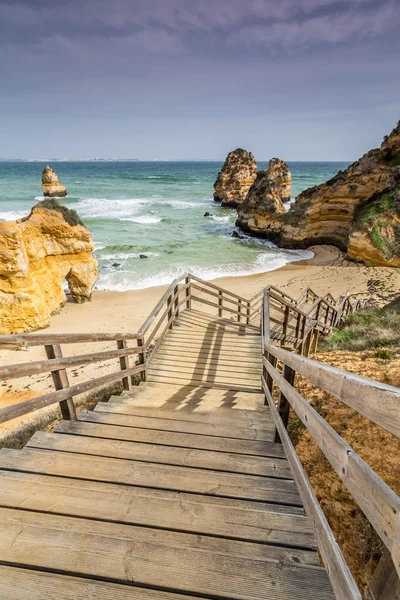 Spiaggia di Dona Ana a Lagos, Algarve, Portogallo — Foto Stock