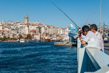 Galata Köprüsü ve Haliç Istanbul'da