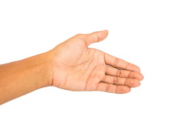 el simgesi beyaz izole