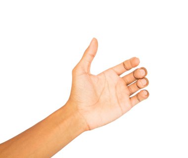 el simgesi beyaz izole