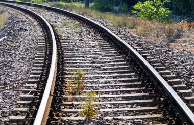 Tren rayları perspektif içinde