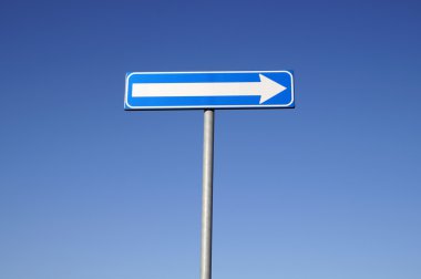 signal way the blue sky background