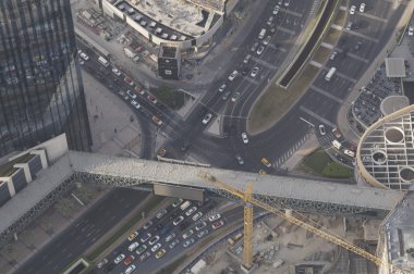DUBAI ,UAE JUNE 15: construction activity in Dubai downtown . Dubai is the most populous city and emirate in the United Arab Emirates and it prepares to host the next expo in 2020