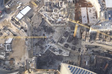 DUBAI ,UAE JUNE 15: construction activity in Dubai downtown . Dubai is the most populous city and emirate in the United Arab Emirates and it prepares to host the next expo in 2020
