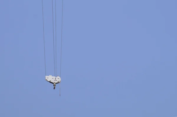 Hook of a crane suspended — Stock Fotó