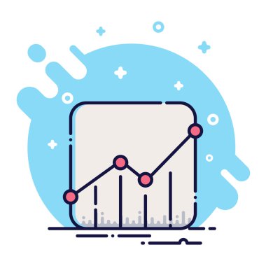 İstatistik düz simgesi