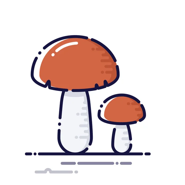 Champignon Légumes Plat — Image vectorielle