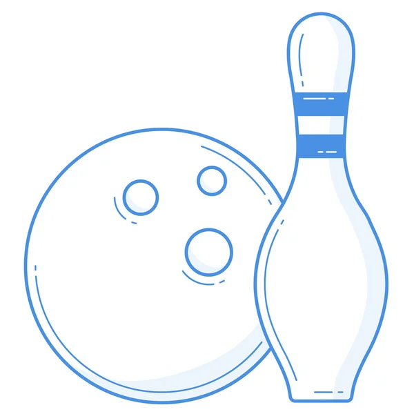 Bowling Sport Line — Archivo Imágenes Vectoriales