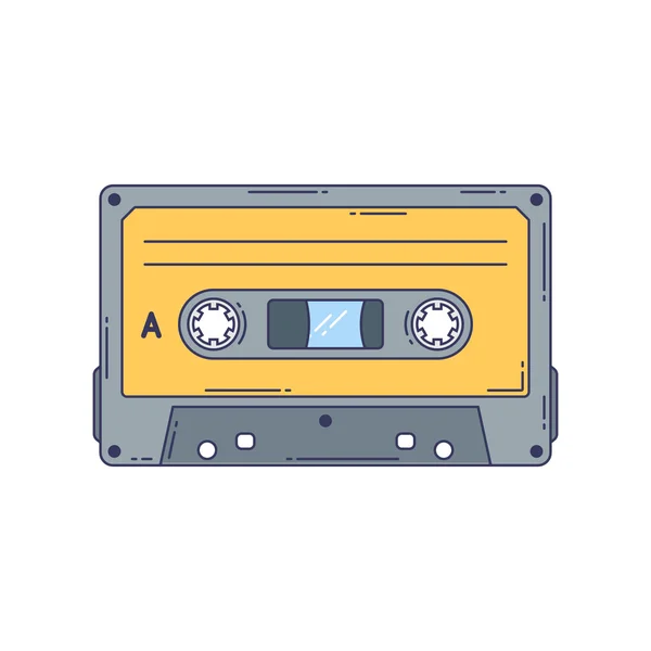 Art Flat Cassette — Stock Vector