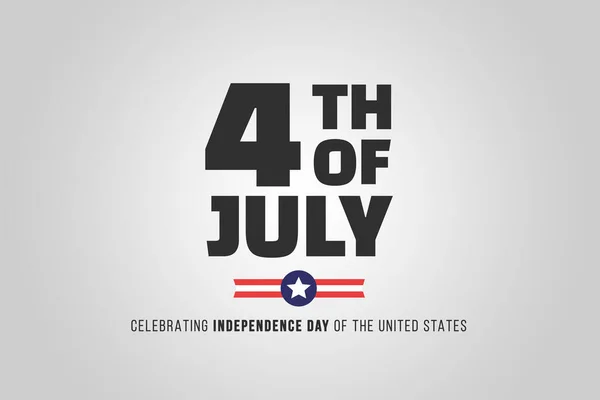 Šťastný Červenec Den Nezávislosti Usa Šedé Pozadí Modrou Hvězdou Červené — Stock fotografie