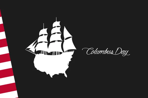 Силуэт Старого Корабля Американского Континента Символизирует Прибытие Христофора Колумба Америку — стоковое фото