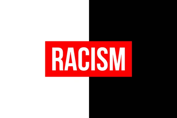 Racisme Dis Non Racisme Texte Blanc Sur Boîte Rouge Sur — Photo