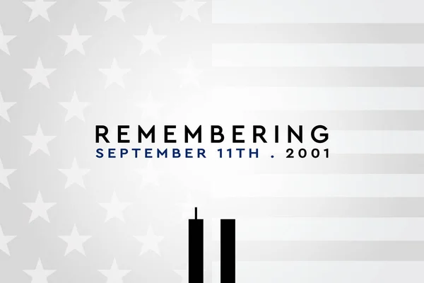 Vatanseverlik Günü, 9-11 'i hatırlıyorum. 11 sayısını temsil eden İkiz Kuleler 'in tasviri. 11 Eylül 2001 'deki terörist saldırıları her zaman hatırlayacağız.