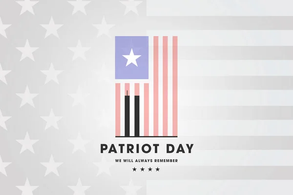 Kom Alltid Ihåg September Kom Ihåg Patriot Day Illustration Tvillingtornen — Stockfoto