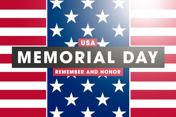 Dzień Pamięci Pamiętaj Honor Amerykańskie Wakacje Stanach Zjednoczonych Ilustracja Elementami — Zdjęcie stockowe