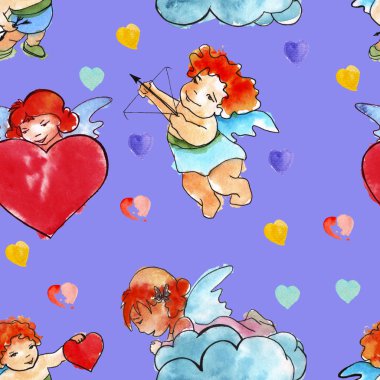 arka plan melekler. suluboya