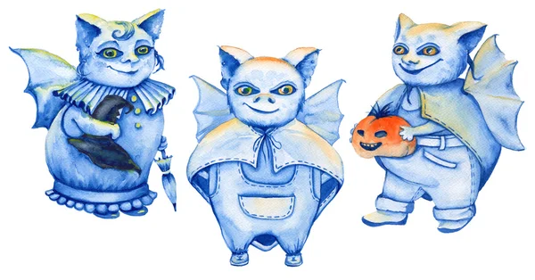 Denevér. egy önálló vázlatot animáció. a szimbólum a Halloween. WA — Stock Fotó