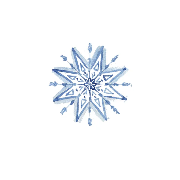 Winter seamless pattern with watercolir snowflakes Christmas snowflakes pattern — Stock Photo, Image