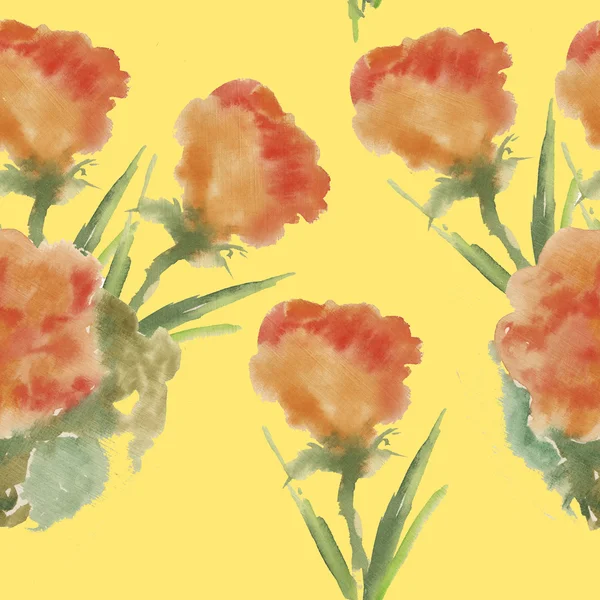 background flowers orange watercolor