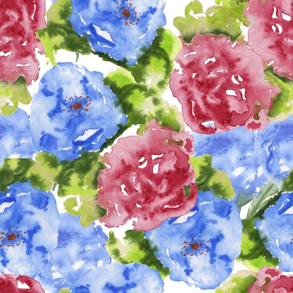 Background flower blue watercolor — Zdjęcie stockowe