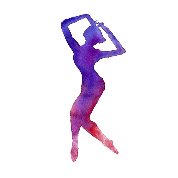 Bailarina. Dançarina. isolado. color.watercolor — Fotografia de Stock