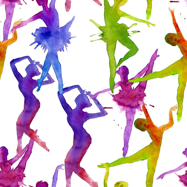 Os dançarinos de fundo. color.watercolor — Fotografia de Stock
