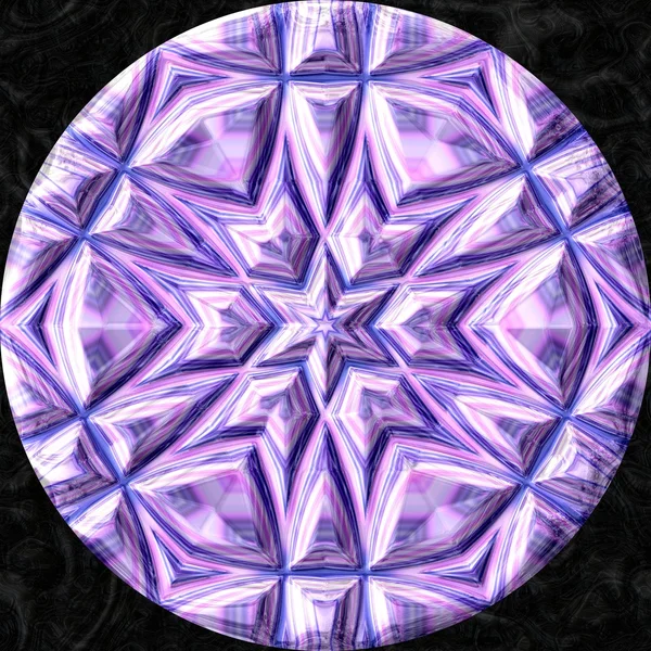 ガラス宝石星パターンを持つオーブ — ストック写真