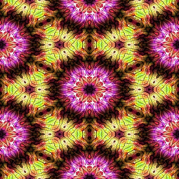 Seamless texture of dark kaleidoscope pattern — Stock Photo, Image