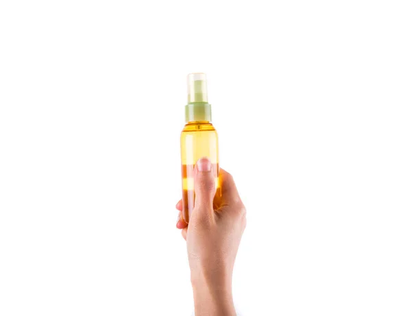 Skin Care Treatment Woman Drops Oil — Stock Photo, Image