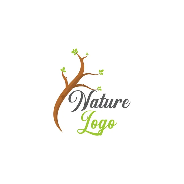 Logo Nature Icône Design Vecteur — Image vectorielle