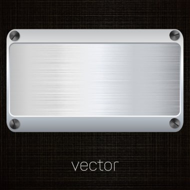 Blank metal plate.