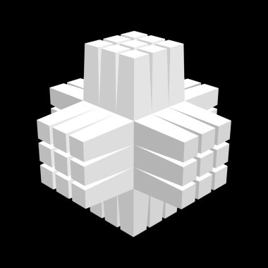 Soyut geometrik 3d nesne.