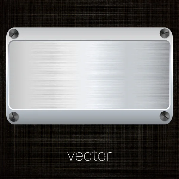 Placa de metal em branco . —  Vetores de Stock