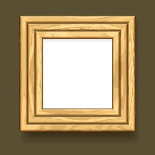 Realistic wooden frame.Vector illustration. — Stock Vector