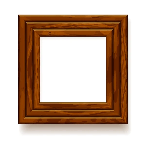 Realistic wooden frame.Vector illustration. — Stock Vector