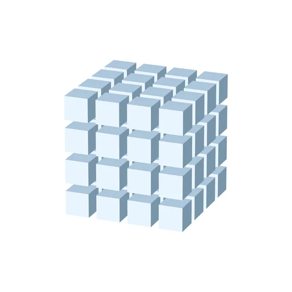 Cubos 3d abstractos. Ilustración vectorial . — Vector de stock