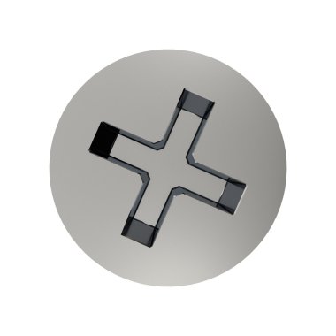 Beyaz arka plan üzerinde izole metal vida.