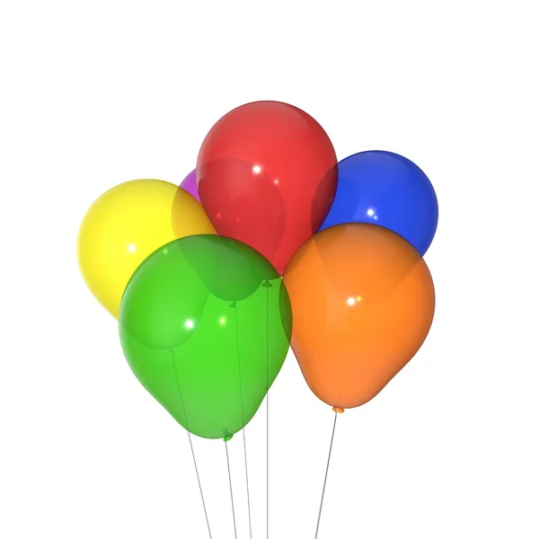 Balões isolados sobre fundo branco. — Fotografia de Stock