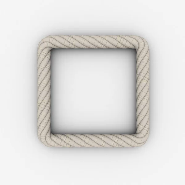 Seilrahmen in Form einer quadratischen 3D-Darstellung. — Stockfoto