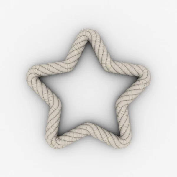 Seilrahmen in Form von star.3d Rendering Illustration. — Stockfoto
