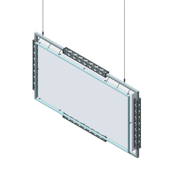 Κρέμονται billboard. 3D ισομετρική στυλ διάνυσμα illustration.3d. — Διανυσματικό Αρχείο