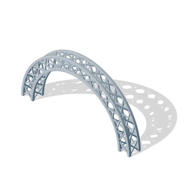 Arch truss.Vector ilustration.3d estilo isométrico . — Vetor de Stock